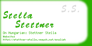 stella stettner business card